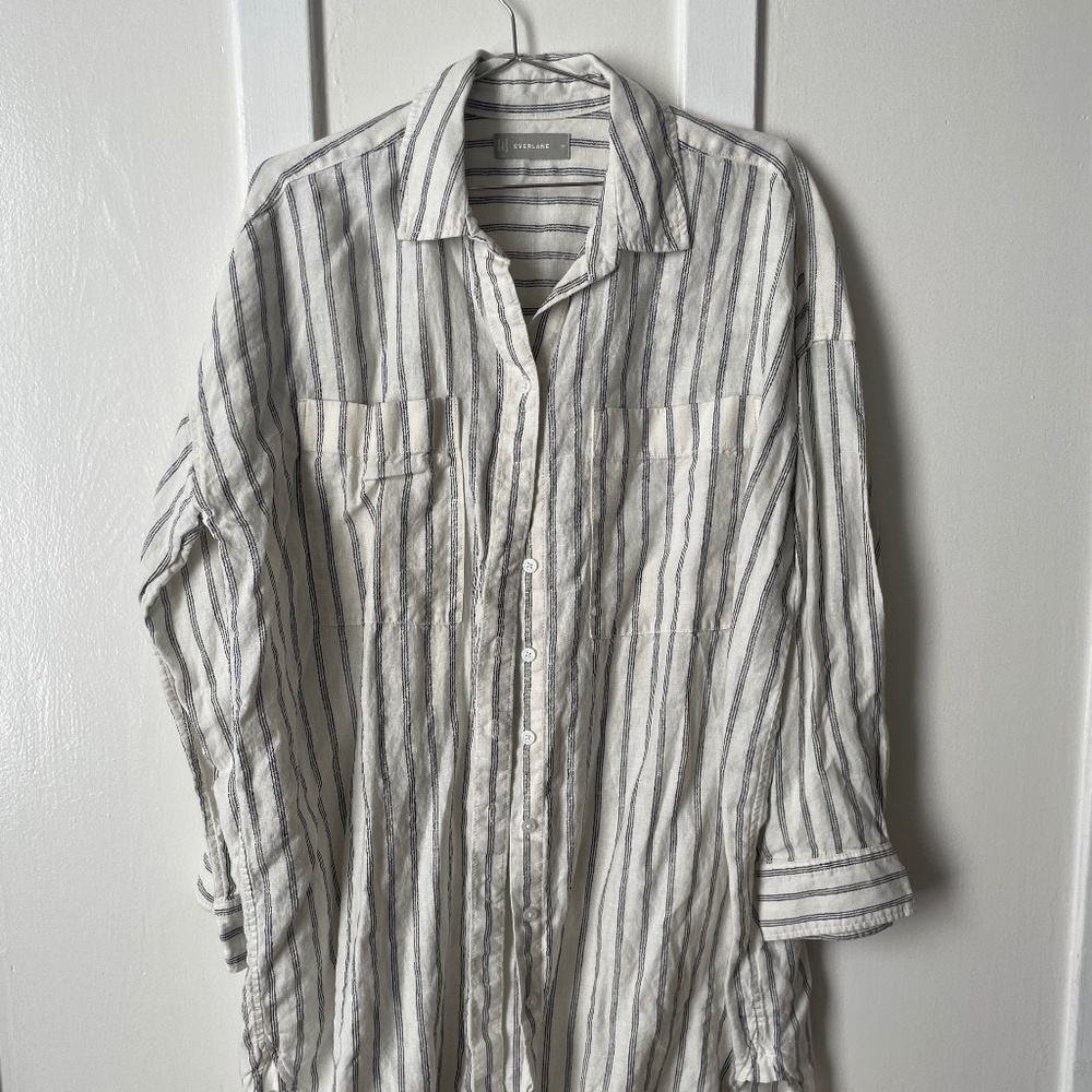 Everlane Way Long Linen Shirt
